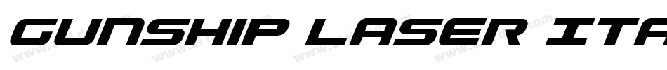 Gunship Laser Italic字体转换
